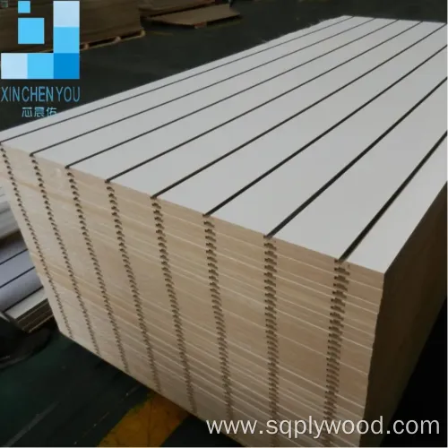 Factory Grooved MDF 18mm Melamine Slot MDF Panel with Aluminum Inserts